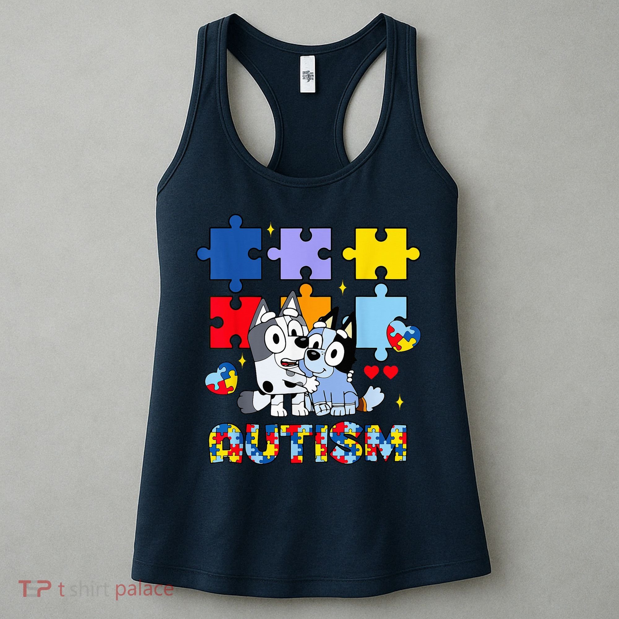 Autism Awareness Dog Lover Women's Tank Top
