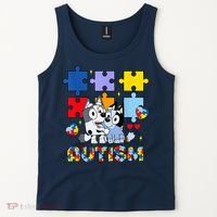 Autism Awareness Dog Lover Tank Top thumb 2