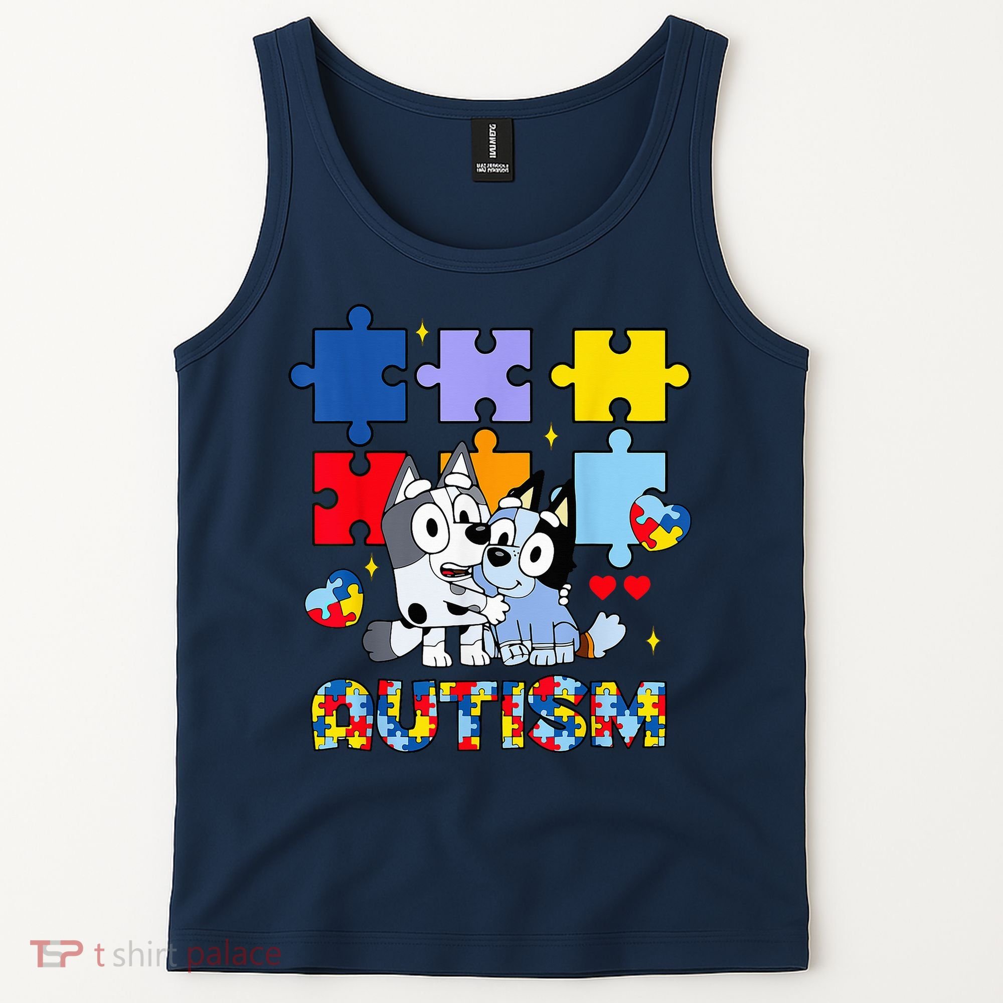 Autism Awareness Dog Lover Tank Top