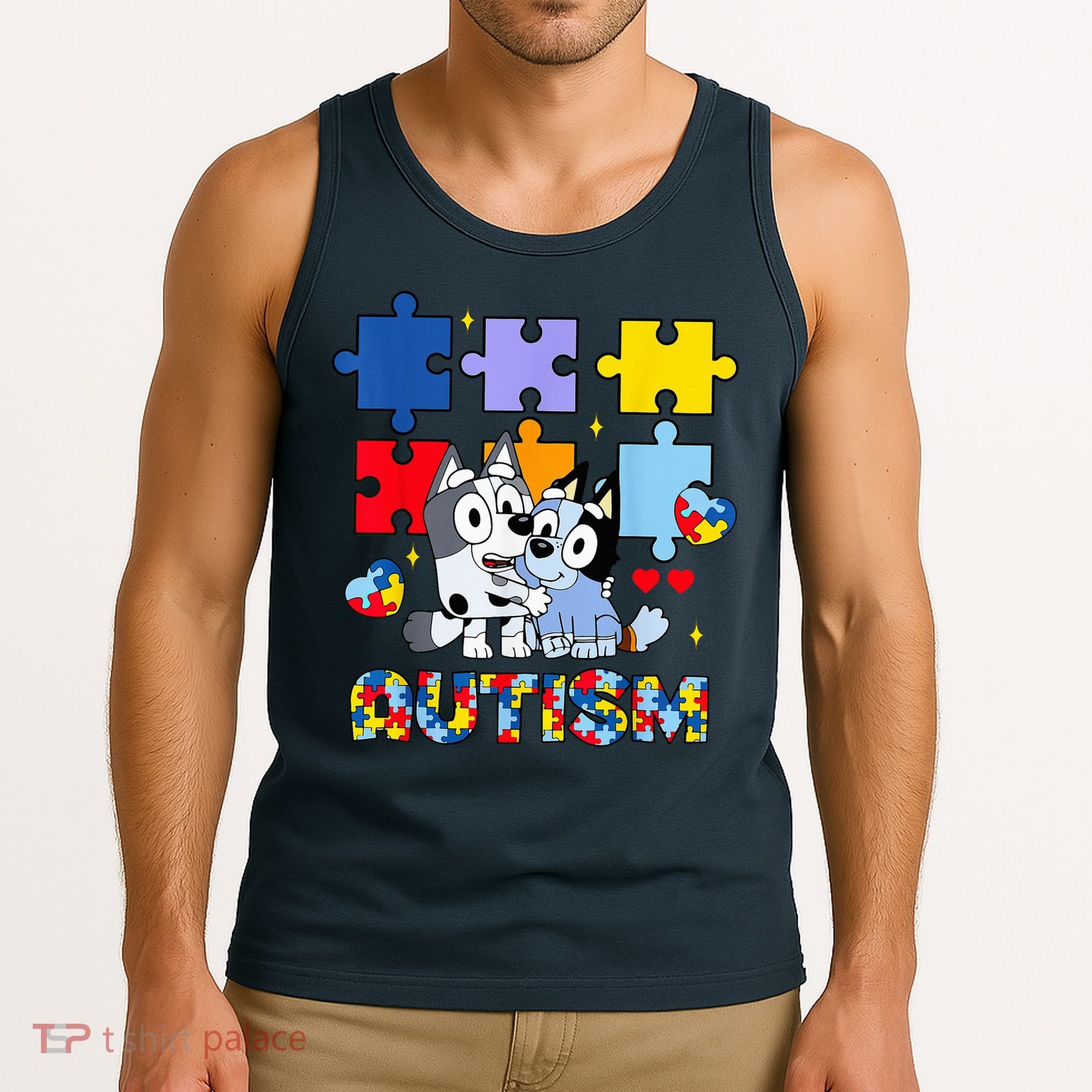 Autism Awareness Dog Lover Tank Top