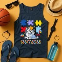 Autism Awareness Dog Lover Tank Top thumb 4