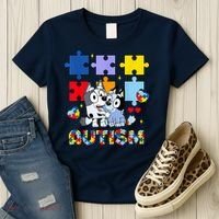 Autism Awareness Dog Lover Women's T-Shirt thumb 3