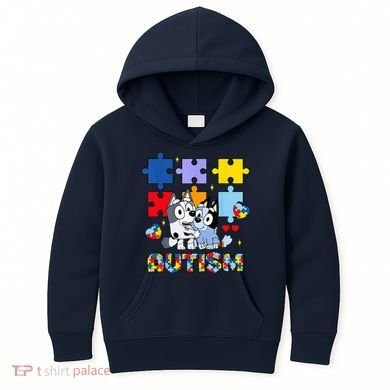 Autism Awareness Dog Lover Kids Hoodie