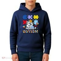 Autism Awareness Dog Lover Kids Hoodie thumb 4