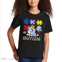 Autism Awareness Dog Lover Kids T-Shirt thumb 2