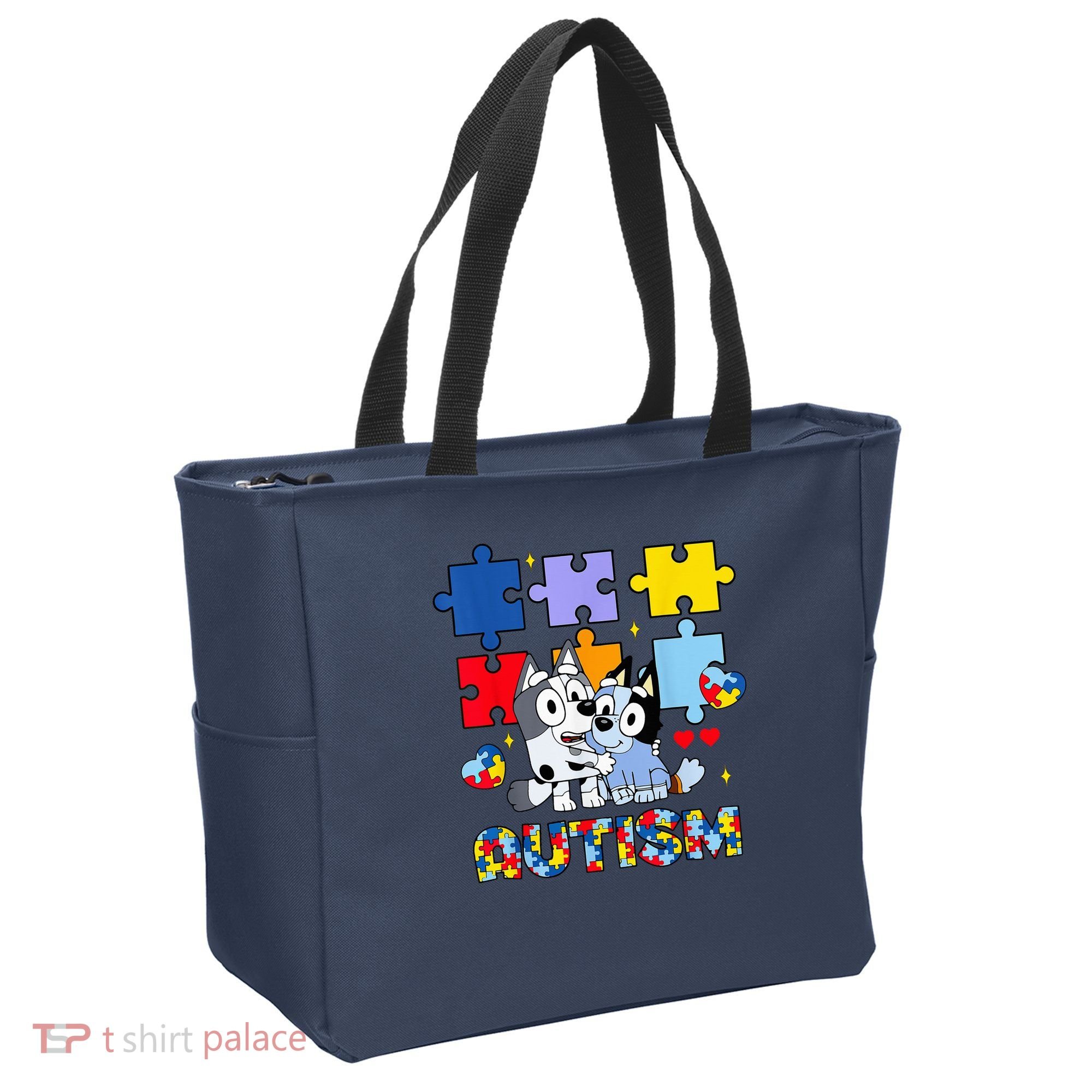 Autism Awareness Dog Lover Tote Bag