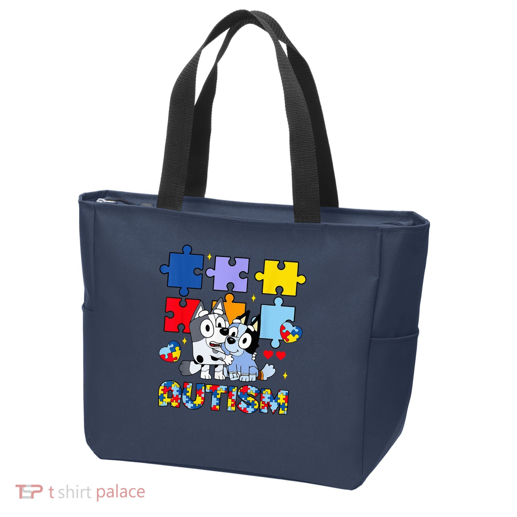 Autism Awareness Dog Lover Tote Bag