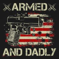 Armed And Dadly Funny Deadly Father Gift For Father's Day Ornament thumb 1