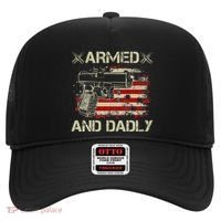 Armed And Dadly Funny Deadly Father Gift For Father's Day Hat thumb 0