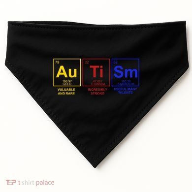 Autism Awareness Elements Periodic Table USA-Made Doggie Bandana