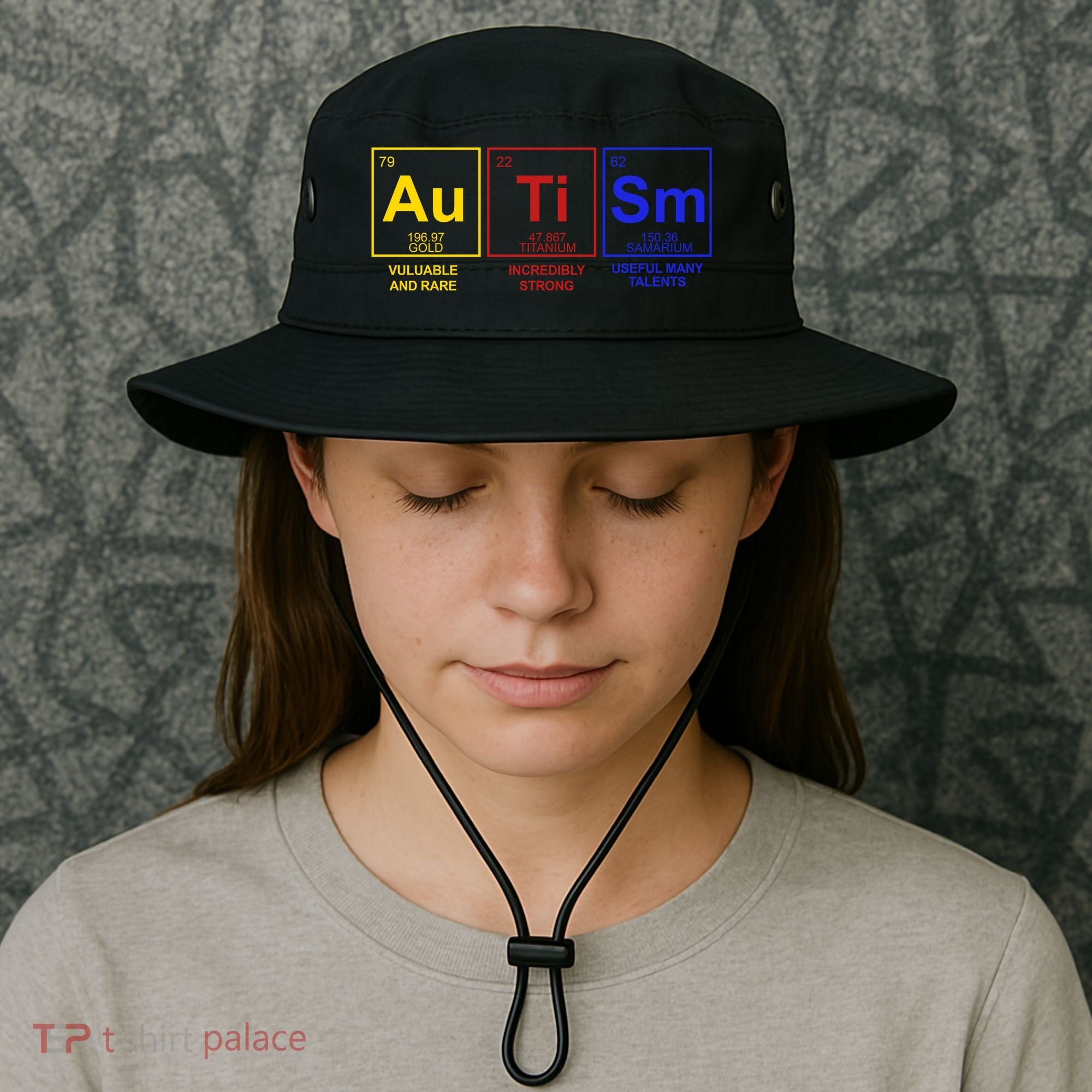Autism Awareness Elements Periodic Table Bucket Hat