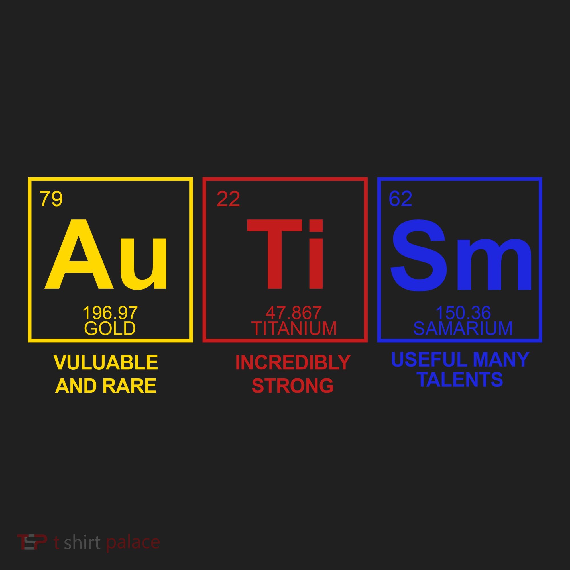 Autism Awareness Elements Periodic Table Hat