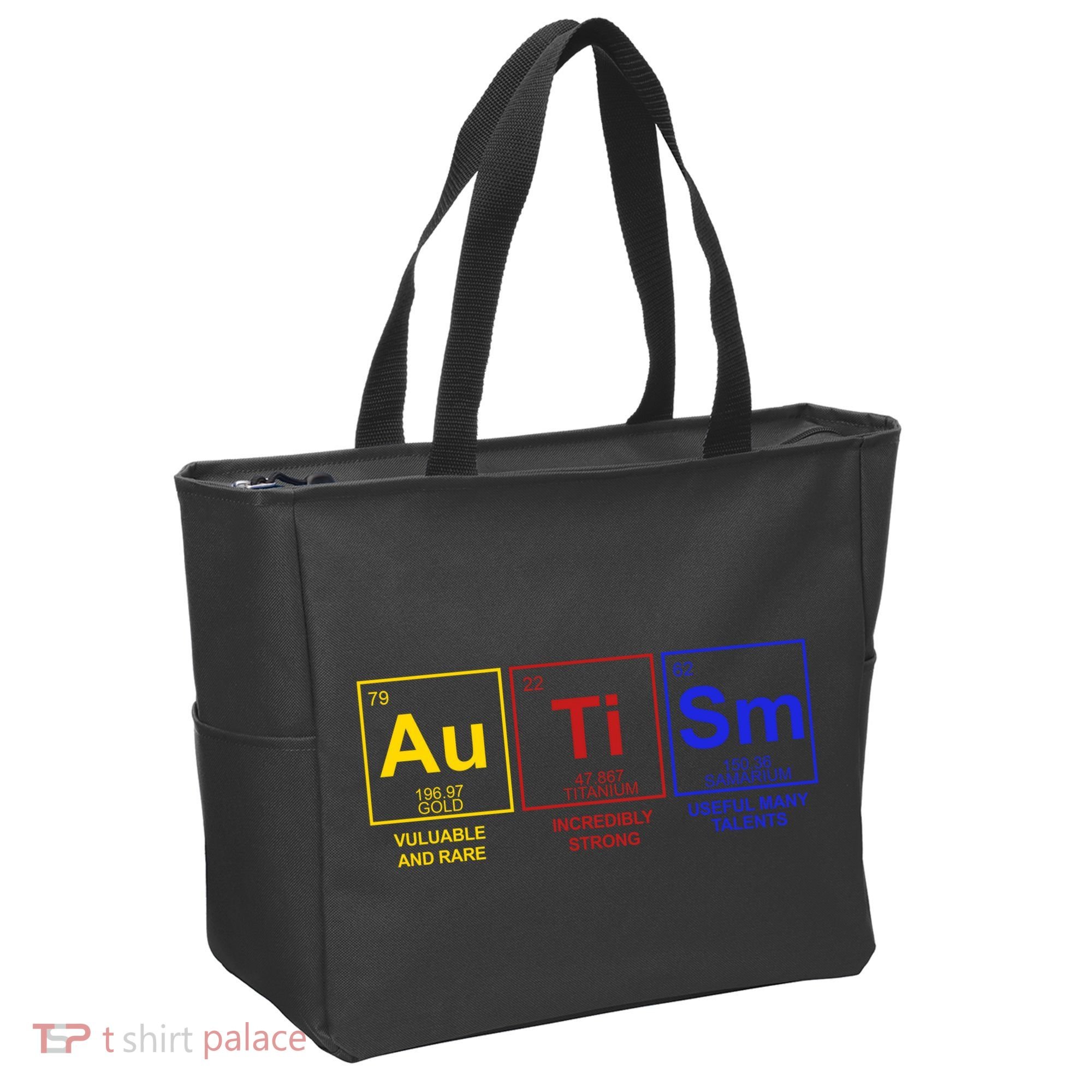 Autism Awareness Elements Periodic Table Tote Bag