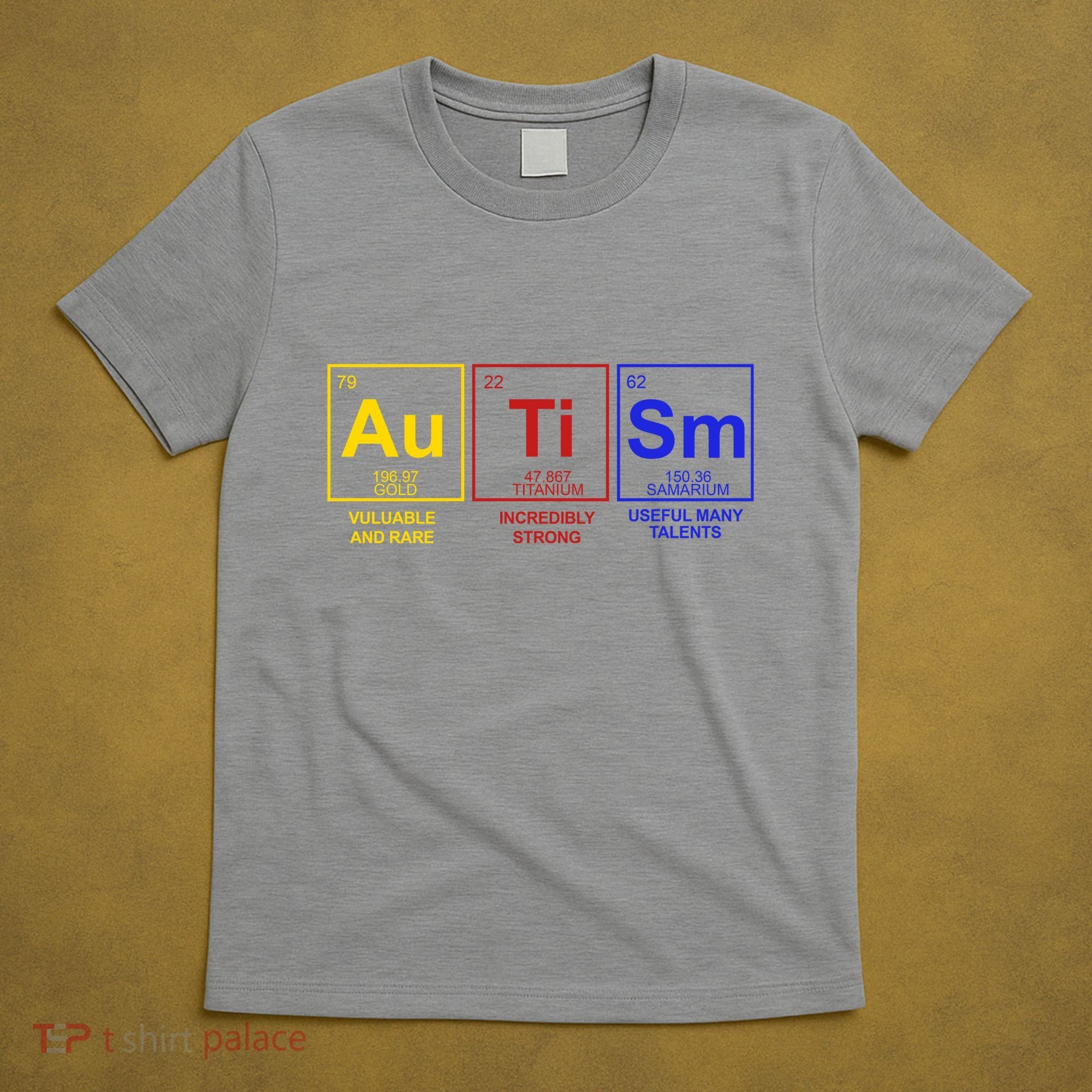 Autism Awareness Elements Periodic Table T-Shirt