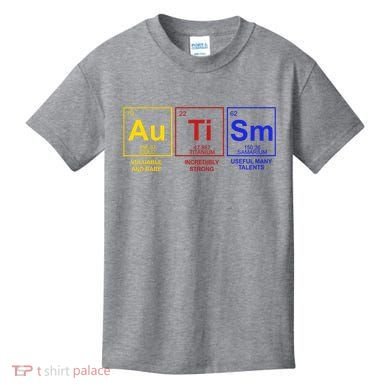Autism Awareness Elements Periodic Table Kids T-Shirt