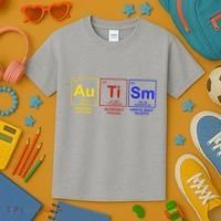 Autism Awareness Elements Periodic Table Kids T-Shirt thumb 3