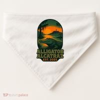 Alligator Alcatraz Est 2025 USA-Made Doggie Bandana thumb 0