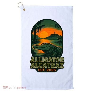 Alligator Alcatraz Est 2025 Golf Towel