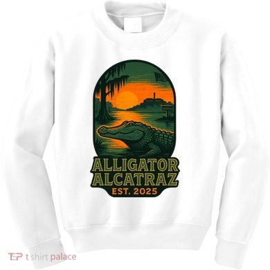 Alligator Alcatraz Est 2025 Kids Sweatshirt