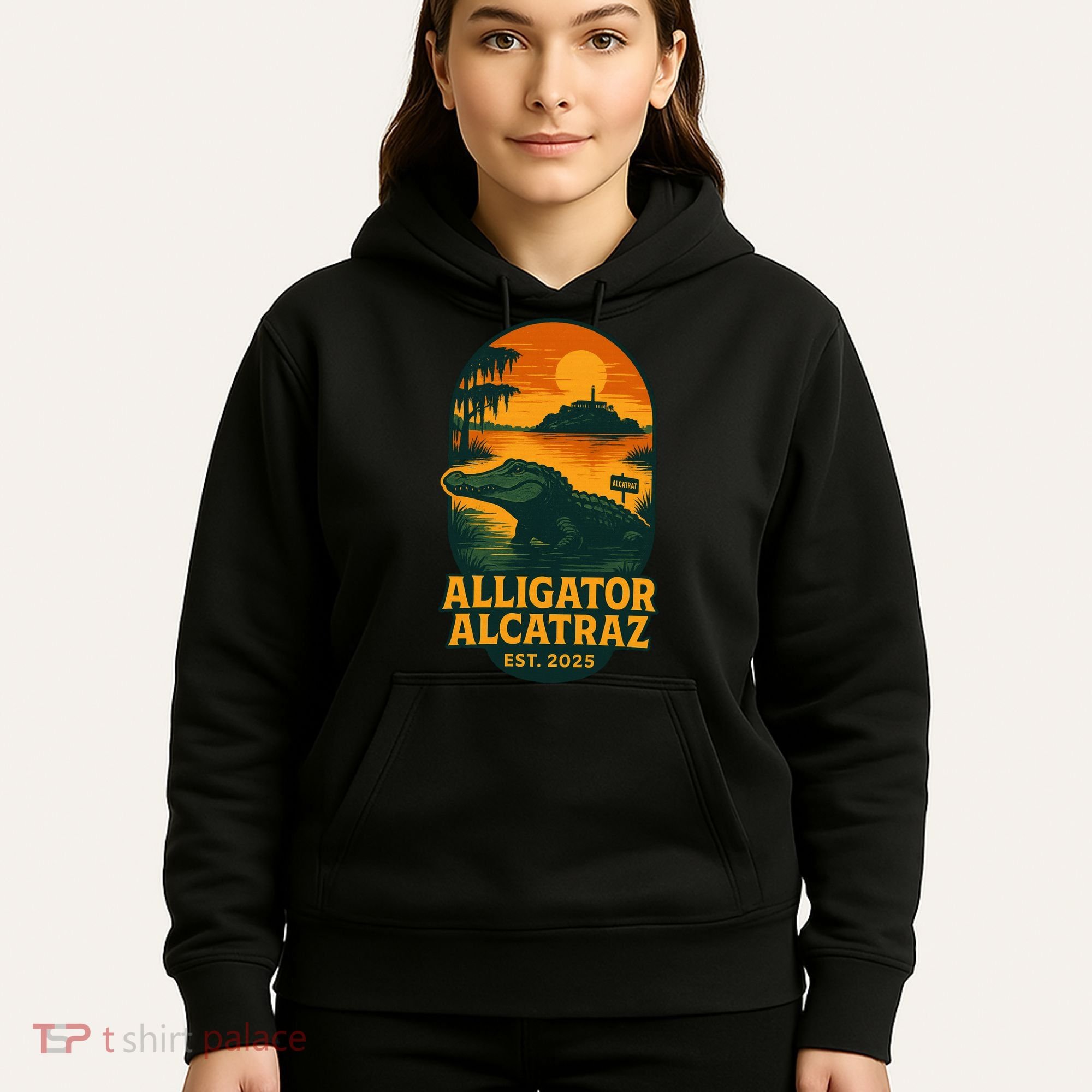 Alligator Alcatraz Established 2025 Gator Swamp Hoodie