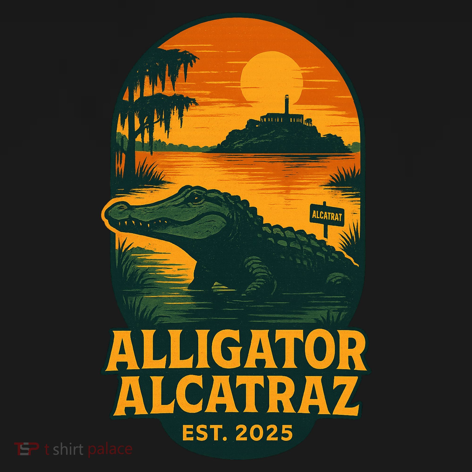 Alligator Alcatraz Established 2025 Gator Swamp Sweatshirt