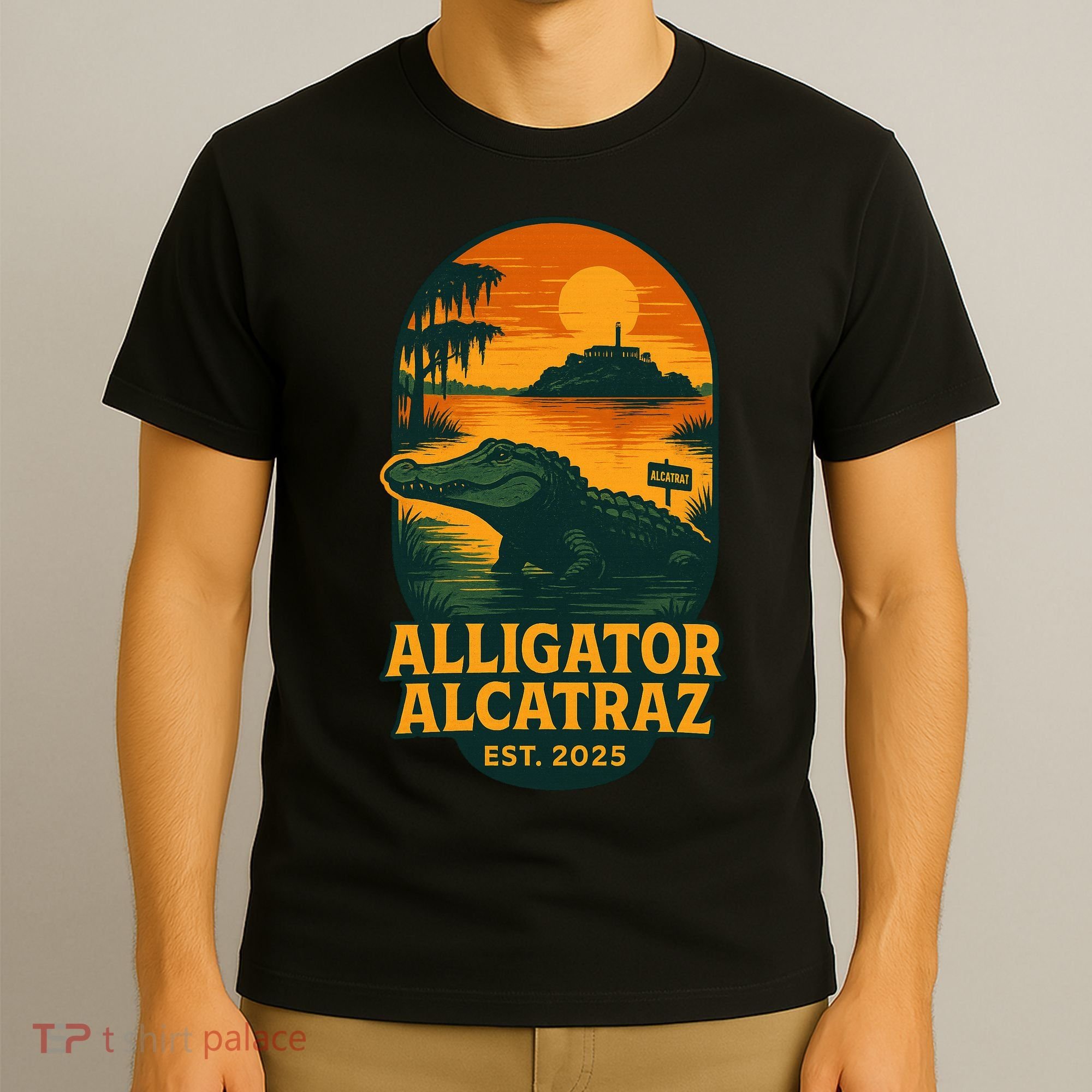 Alligator Alcatraz Established 2025 Gator Swamp T-Shirt