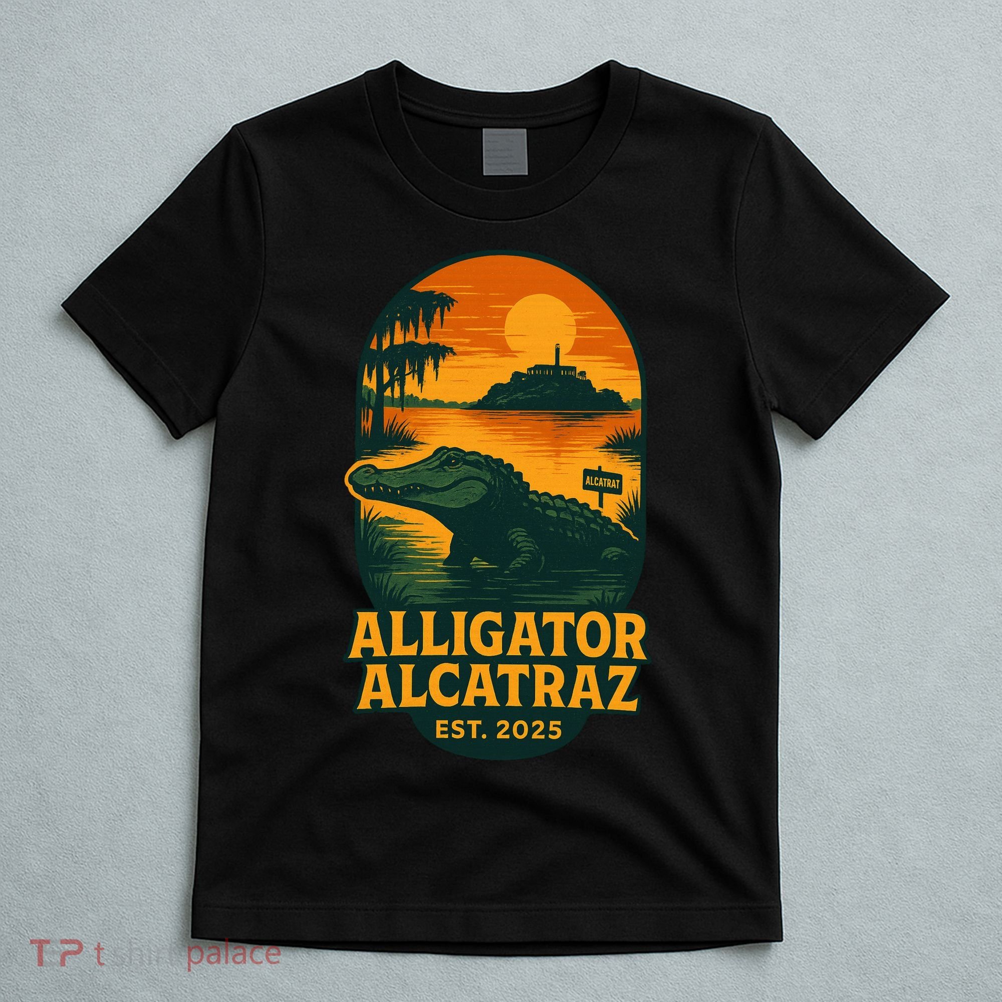 Alligator Alcatraz Established 2025 Gator Swamp T-Shirt