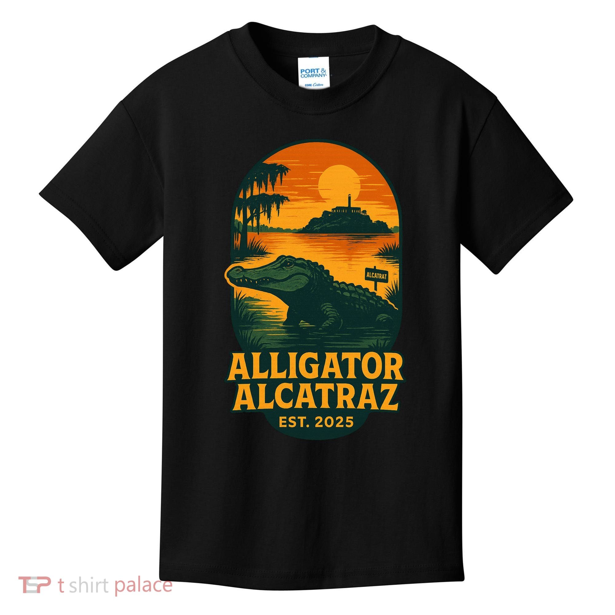 Alligator Alcatraz Established 2025 Gator Swamp Kids T-Shirt