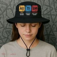 Autism Awareness Elets Periodic Table Asd Chemistry Gift Bucket Hat thumb 3