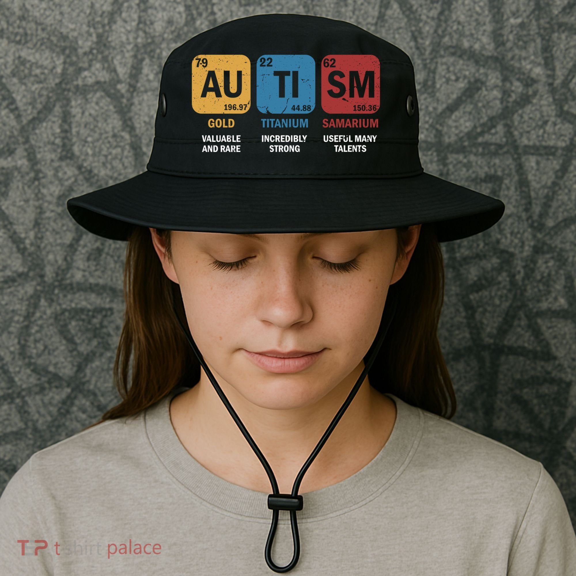 Autism Awareness Elets Periodic Table Asd Chemistry Gift Bucket Hat