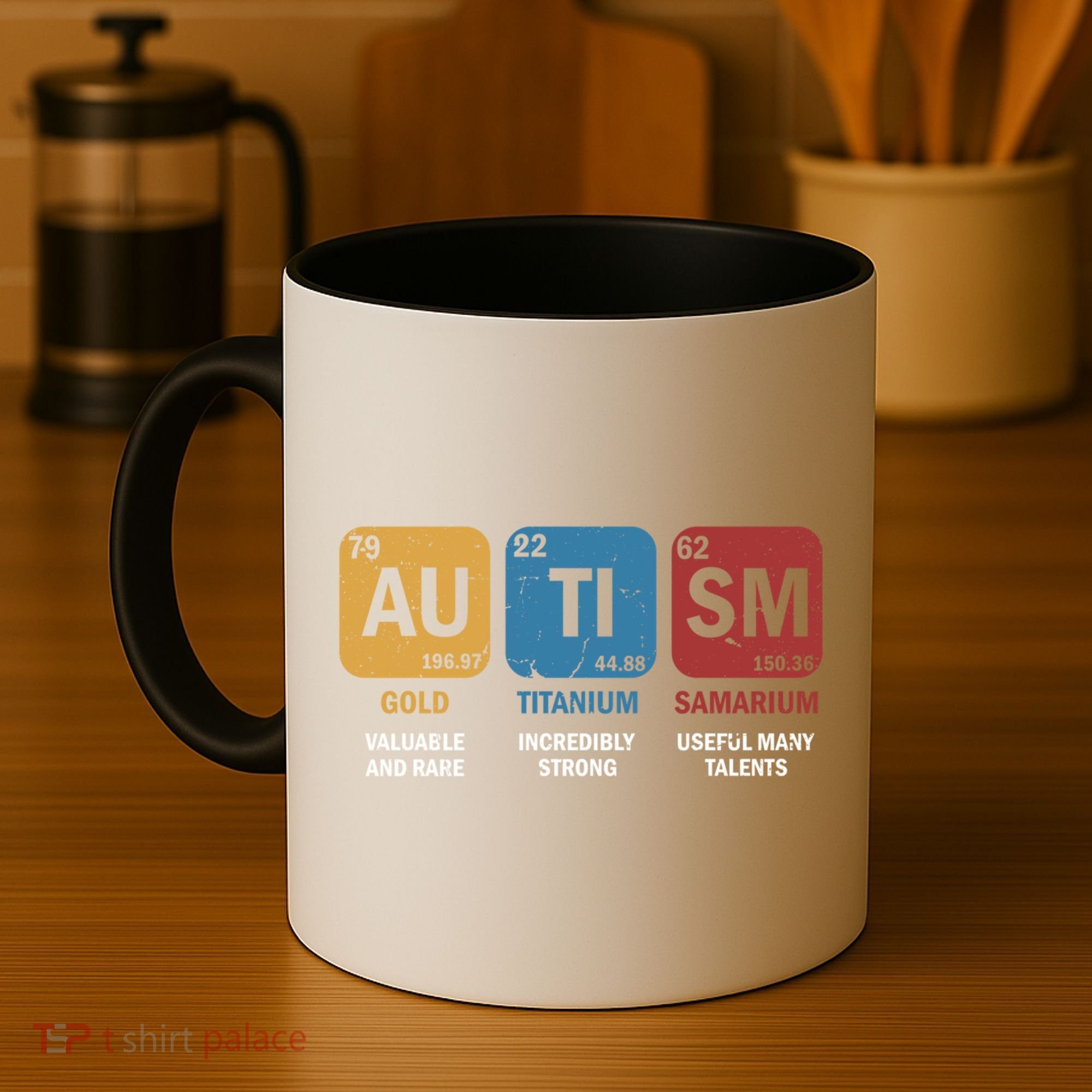 Autism Awareness Elets Periodic Table Asd Chemistry Gift Coffee Mug
