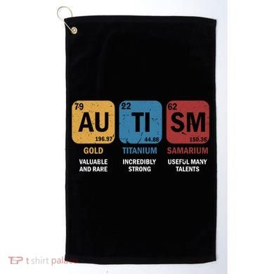 Autism Awareness Elets Periodic Table Asd Chemistry Gift Golf Towel