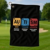 Autism Awareness Elets Periodic Table Asd Chemistry Gift Golf Towel thumb 1