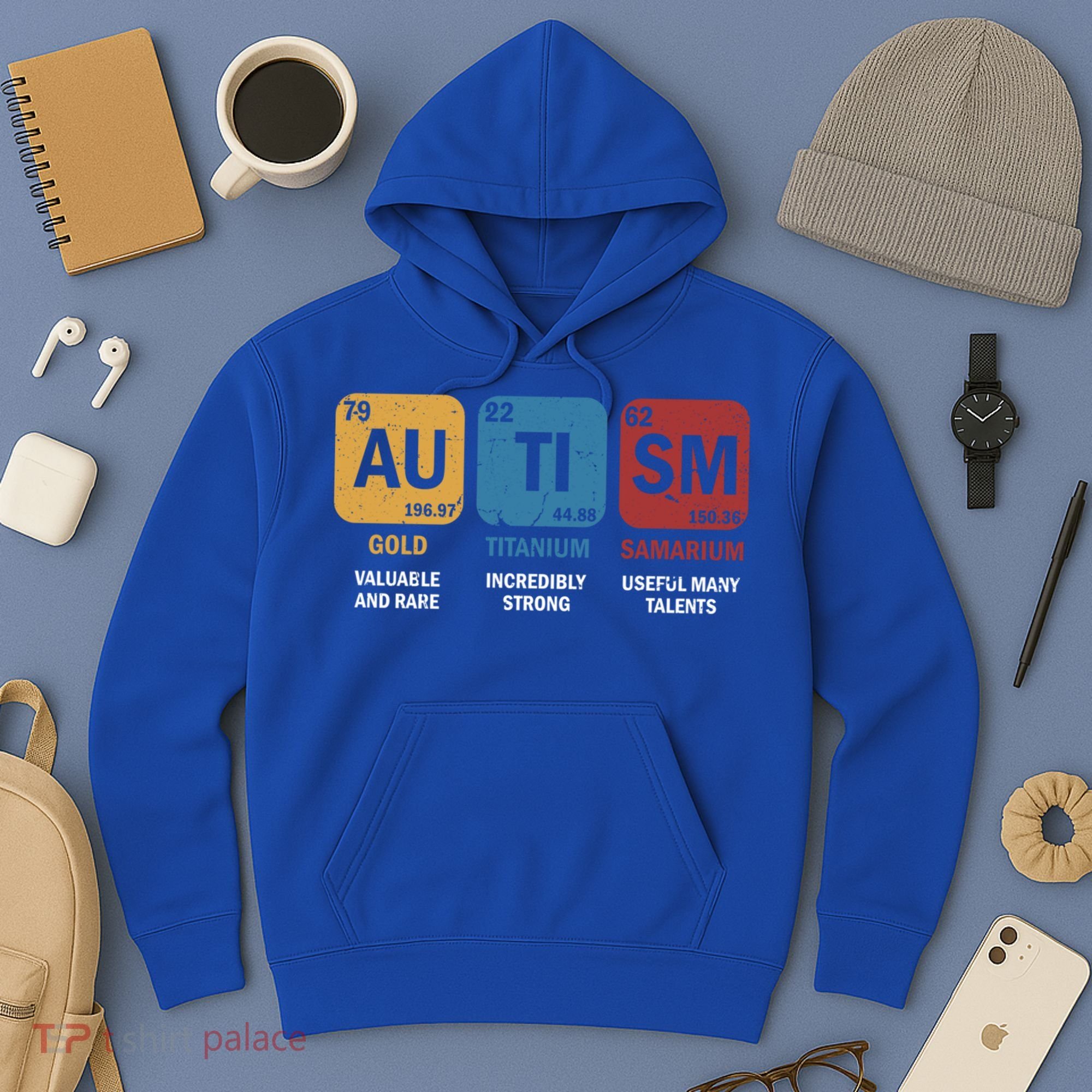 Autism Awareness Elets Periodic Table Asd Chemistry Gift Hoodie