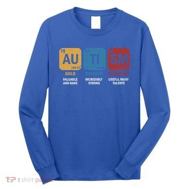 Autism Awareness Elets Periodic Table Asd Chemistry Gift Long Sleeve Shirt
