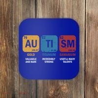 Autism Awareness Elets Periodic Table Asd Chemistry Gift Coaster thumb 0