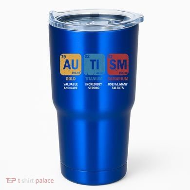 Autism Awareness Elets Periodic Table Asd Chemistry Gift Tumbler