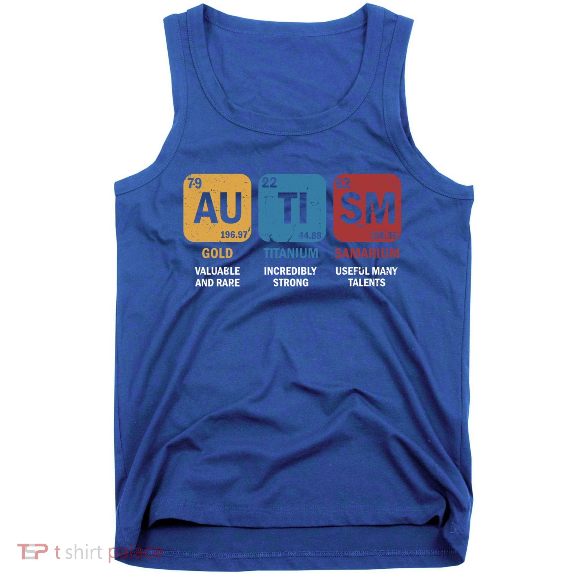 Autism Awareness Elets Periodic Table Asd Chemistry Gift Tank Top