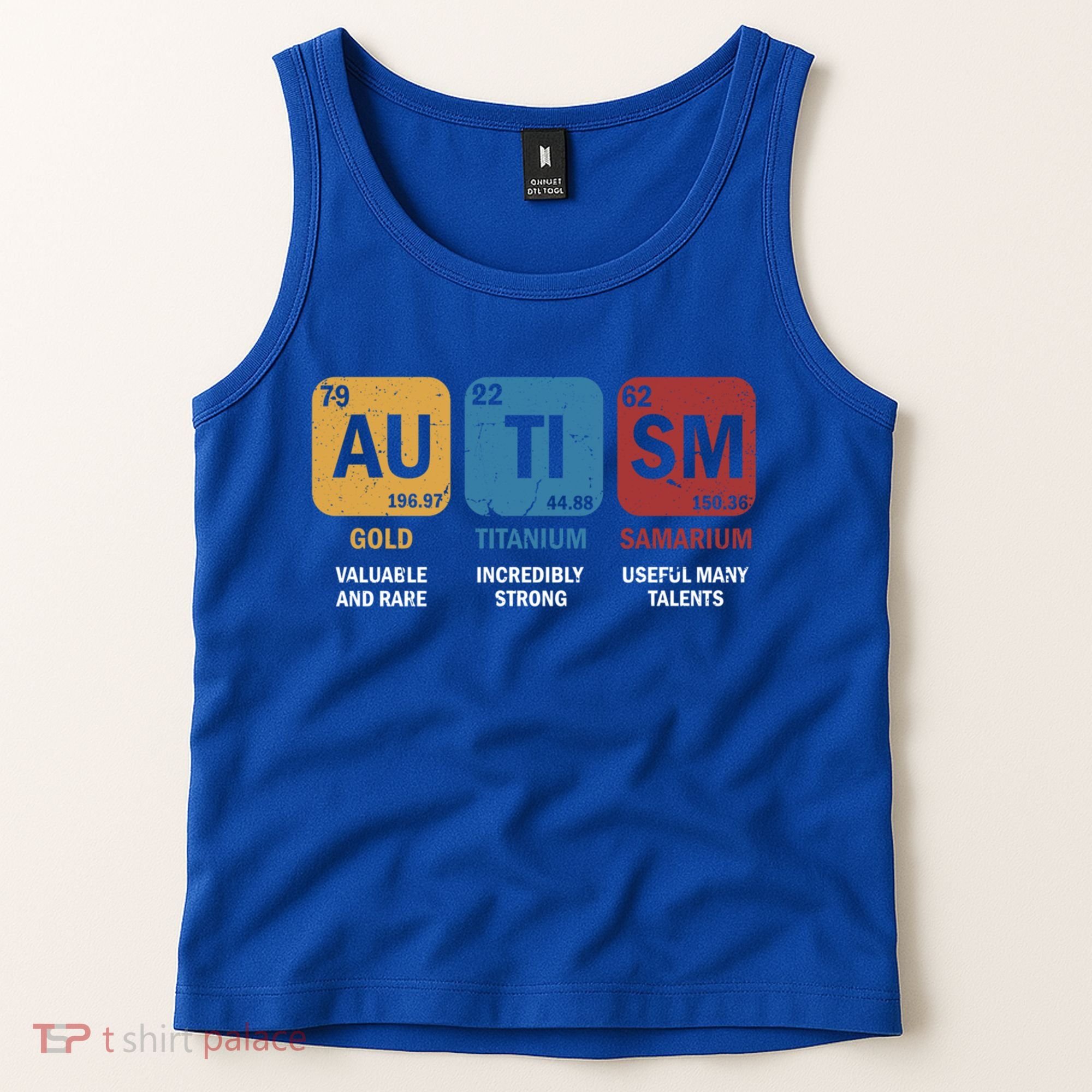 Autism Awareness Elets Periodic Table Asd Chemistry Gift Tank Top