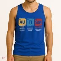 Autism Awareness Elets Periodic Table Asd Chemistry Gift Tank Top thumb 3