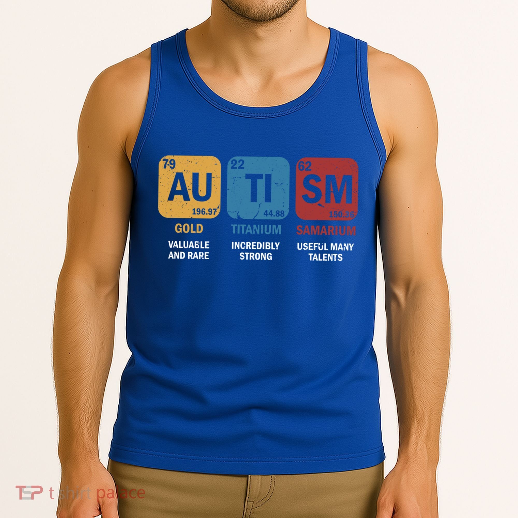 Autism Awareness Elets Periodic Table Asd Chemistry Gift Tank Top