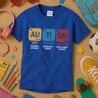 Autism Awareness Elets Periodic Table Asd Chemistry Gift Kids T-Shirt thumb 3