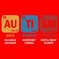 Autism Awareness Elets Periodic Table Asd Chemistry Gift Santa Hat thumb 1