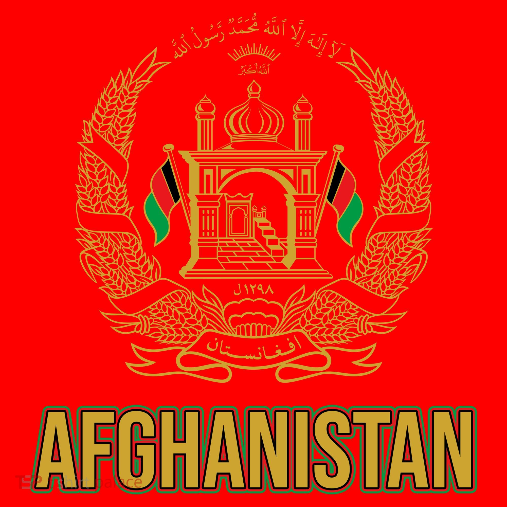 AFG Afghanistan Emblem Santa Hat
