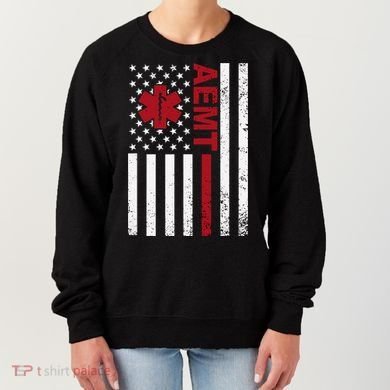 Aemt Advanced Emergency Medical Technician Usa Flag Women's Sweatshirt