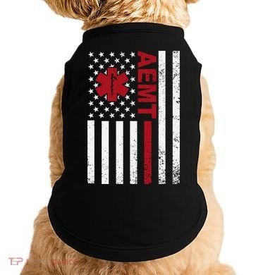 Aemt Advanced Emergency Medical Technician Usa Flag Doggie Tank