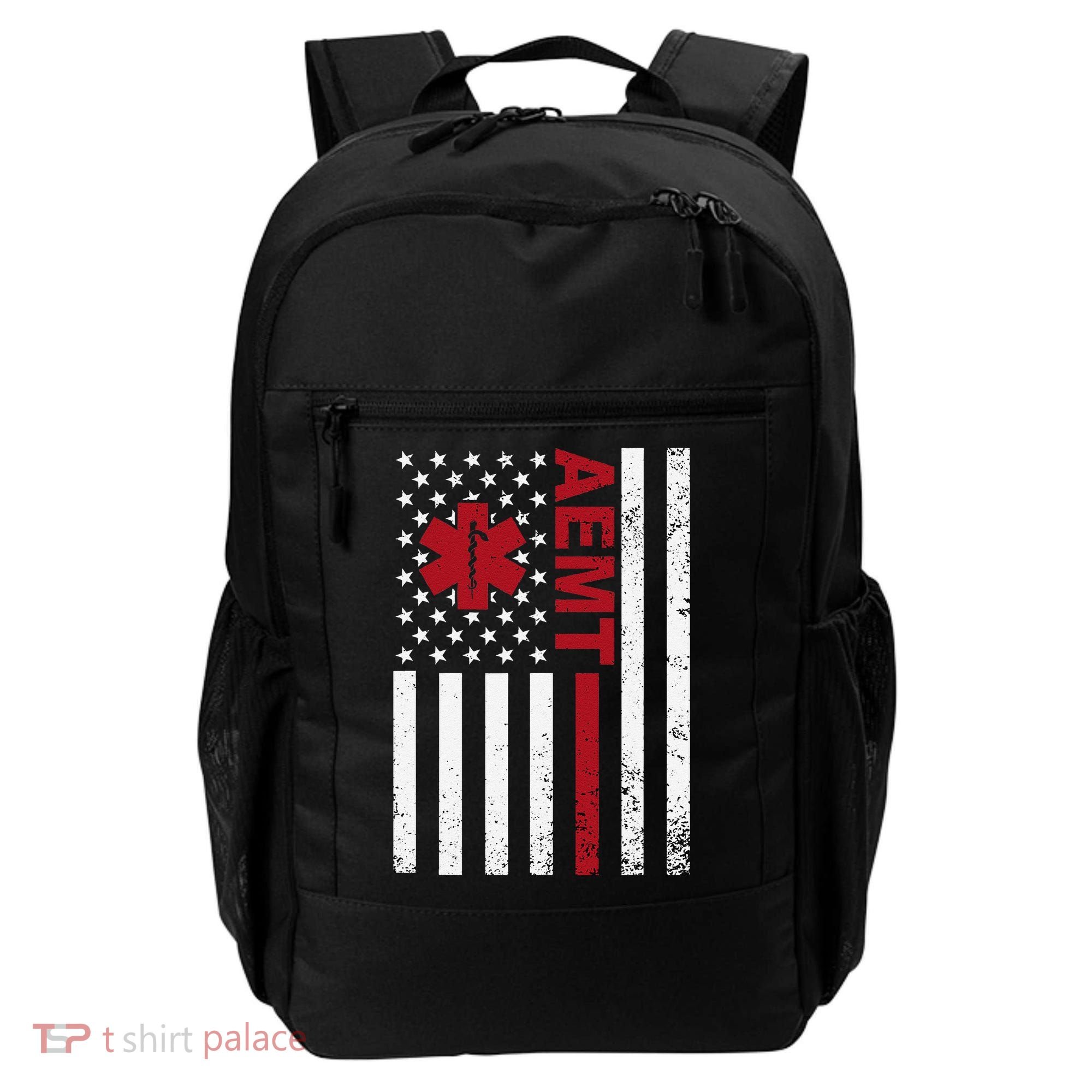 Aemt Advanced Emergency Medical Technician Usa Flag Backpack
