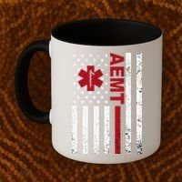 Aemt Advanced Emergency Medical Technician Usa Flag Coffee Mug thumb 2