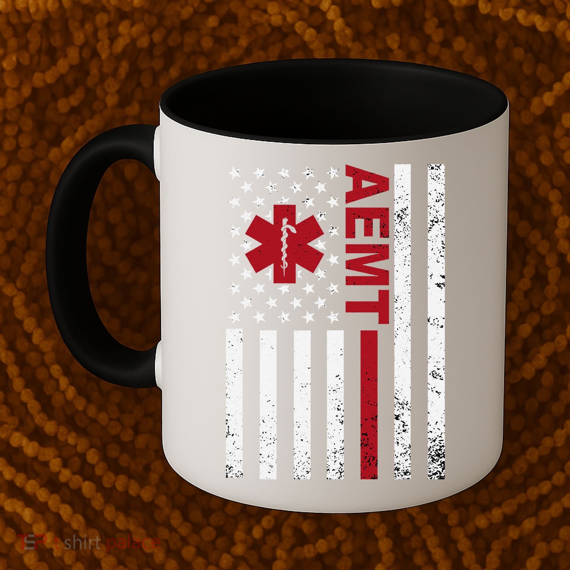 Aemt Advanced Emergency Medical Technician Usa Flag Coffee Mug