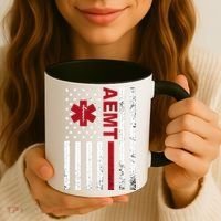 Aemt Advanced Emergency Medical Technician Usa Flag Coffee Mug thumb 3